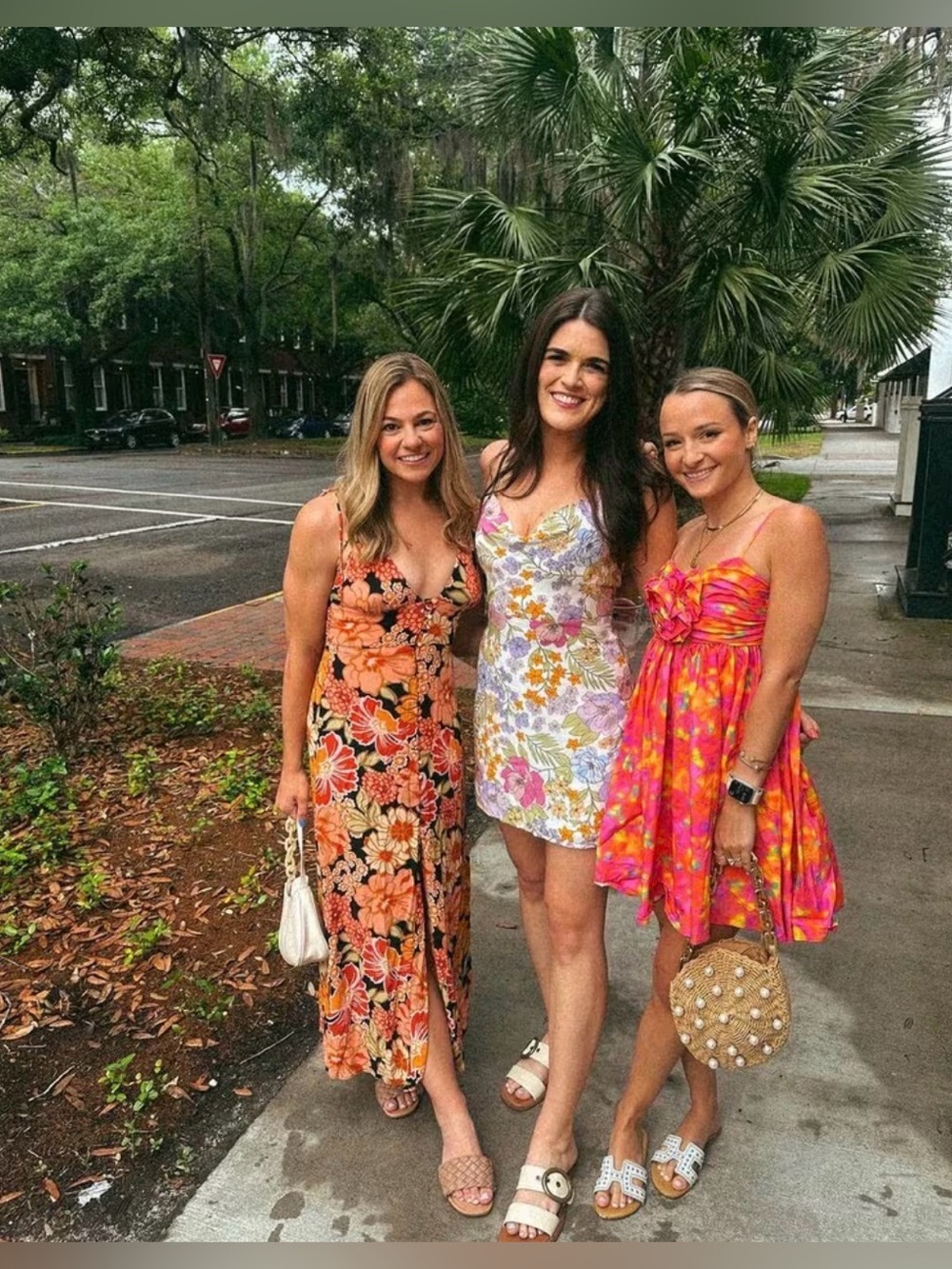 Amur CAMREIGH FLOWER MINI DRESS floral Pink & Orange Ruffled Sundress - Picture 5 of 9